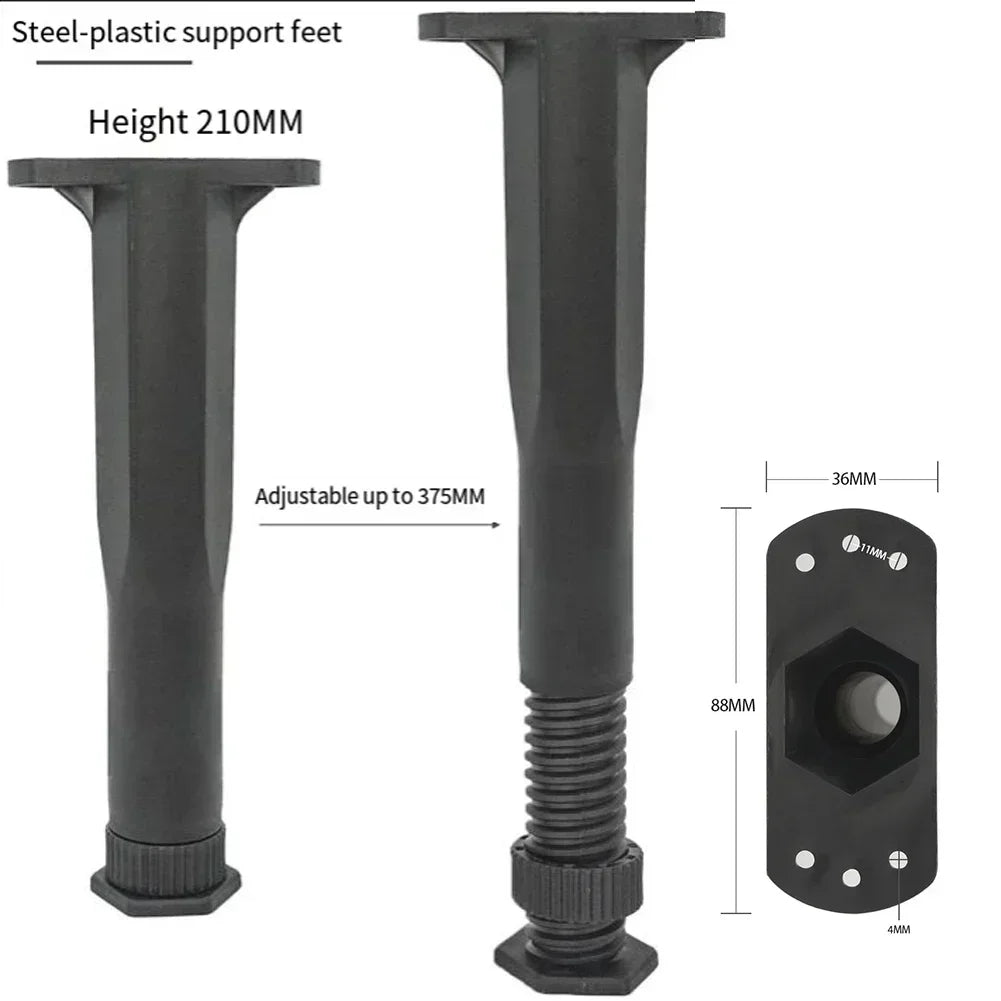 Furniture Hardware Feet Telescopic Furniture Stand Support Plastic Steel Stand Adjustable Heightening Bracket Bed Beam Support