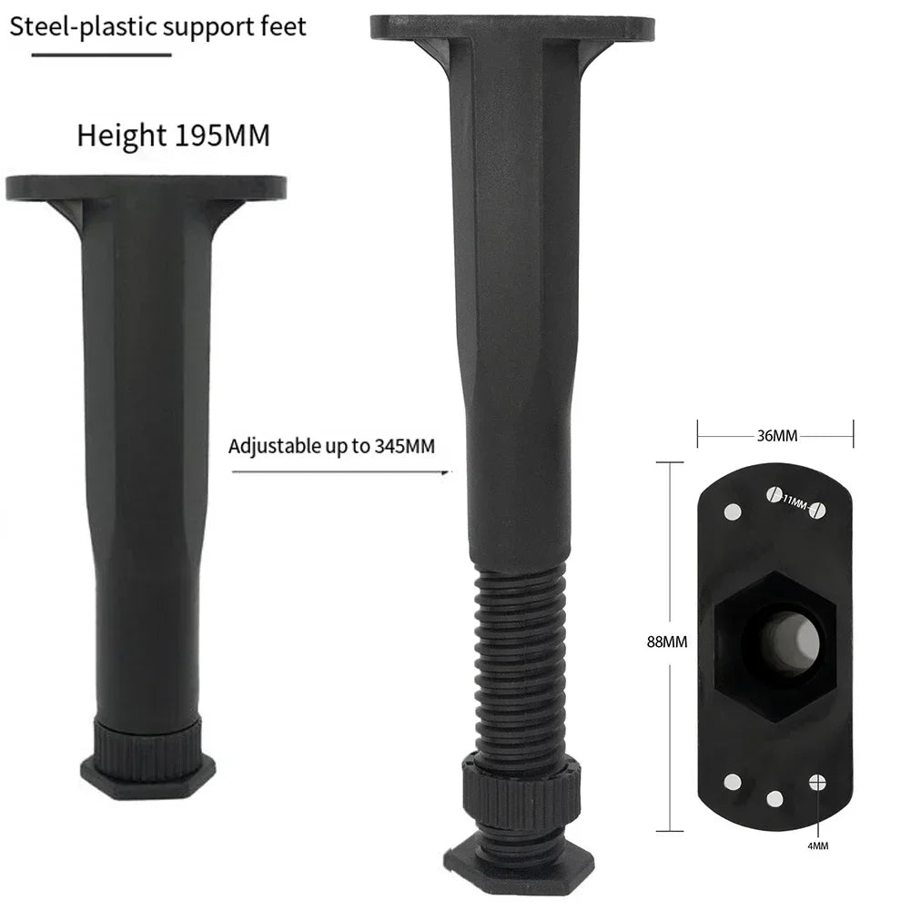 Furniture Hardware Feet Telescopic Furniture Stand Support Plastic Steel Stand Adjustable Heightening Bracket Bed Beam Support