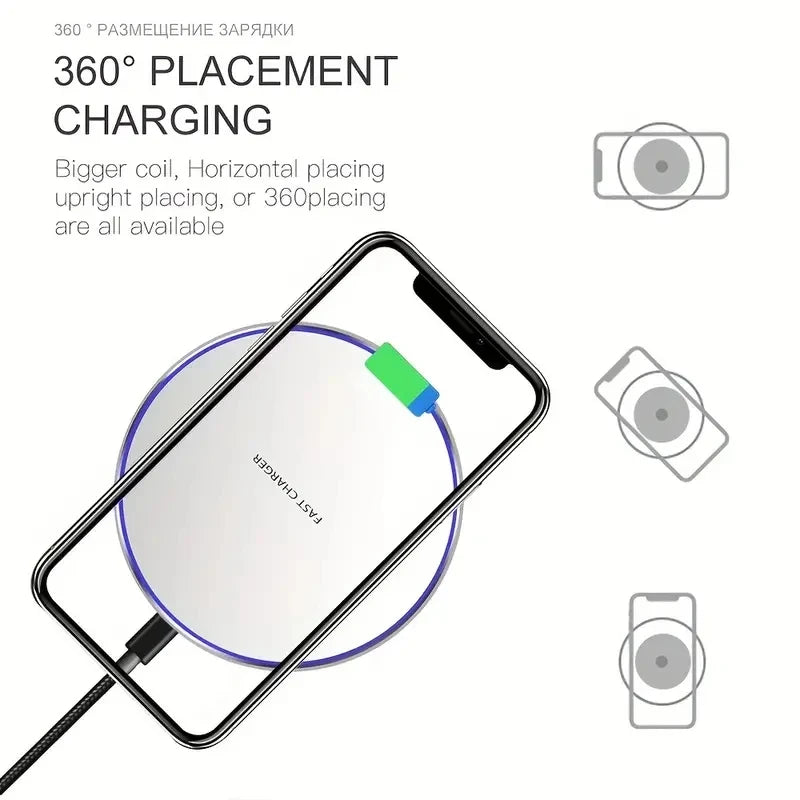 Fast 30W Wireless Charging Dock for Phones & Tablets