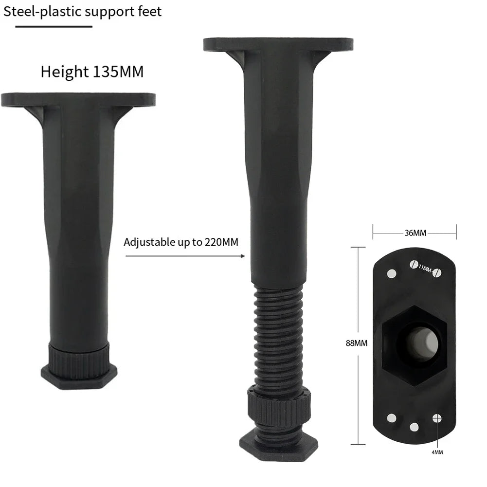 Furniture Hardware Feet Telescopic Furniture Stand Support Plastic Steel Stand Adjustable Heightening Bracket Bed Beam Support