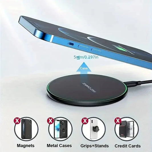 Fast 30W Wireless Charging Dock for Phones & Tablets