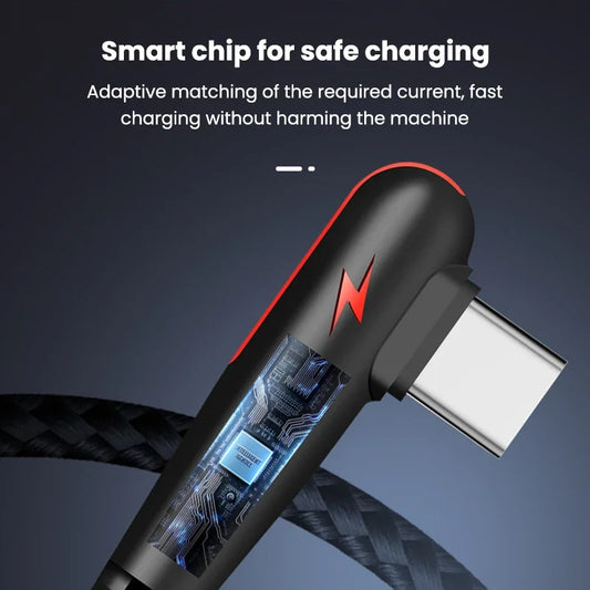 90° Fast Charging Cord – Reliable & Speedy Power