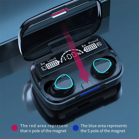 M10 Bluetooth Headphones – 9D Sound, Waterproof & Wireless