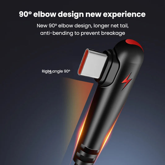 90° Fast Charging Cord – Reliable & Speedy Power